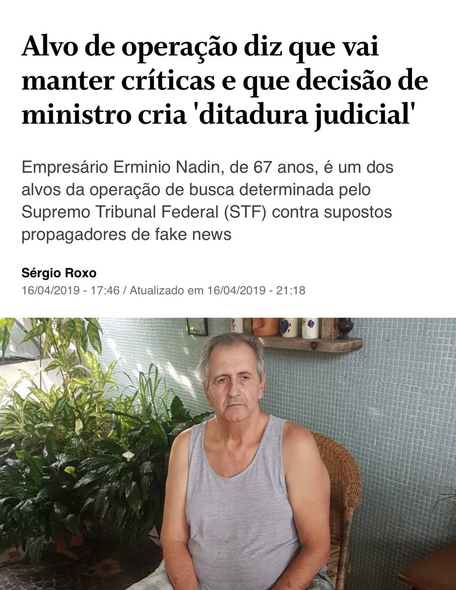 Nada, absolutamente nada, do que está sendo divulgado é mais grave do que a polícia federal assaltando a casa de um senhor doente por causa das críticas que ele postava no Facebook