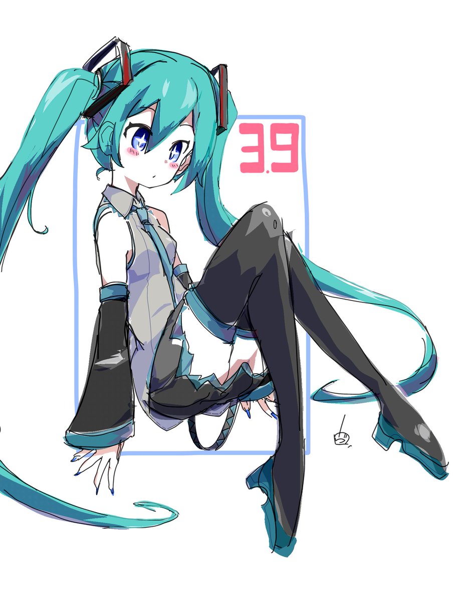 初音ミク 「③⑨」|ヴォルさん.⚡️✌︎('ω'✌︎ )⚡︎のイラスト