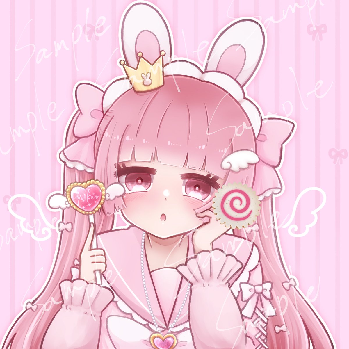 mofriel_com's tweet photo. こちらは昨日お渡ししたゆちゃちゃん˙˚ʚ🐰ɞ˚˙✍🎨
ずっと描きかけだったイラストをやっと完成までもっていきました
うさぎでリボンでピンクのお姫様です👑🎀💍
ほんっとうにたくさん待たせてごめんねぇ https://t.co/xdespbXbDL