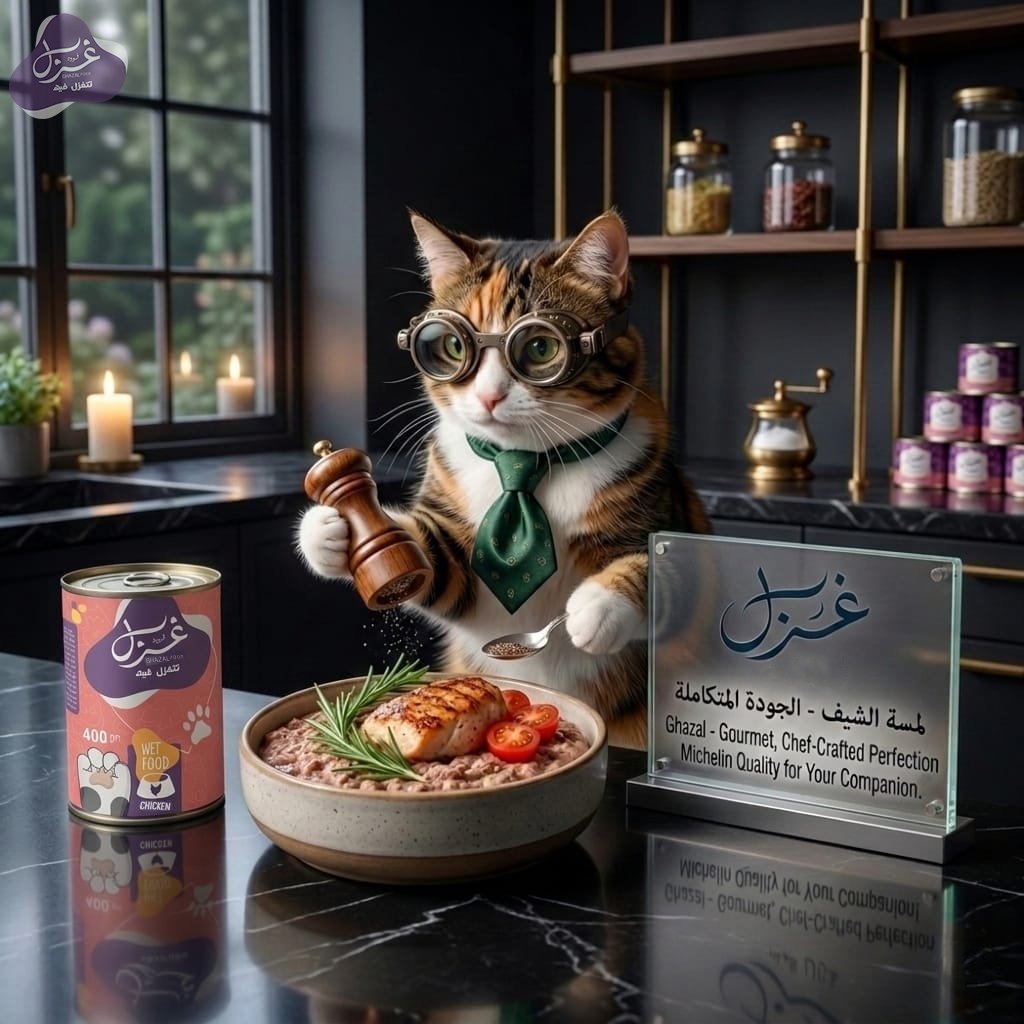 PetFood5258's tweet photo. 🍳 The little chef is on duty! Your cat adds her chef’s touch to every meal
 😸😹
Try Ghazal – irresistible meals for your furry friend. 🐾
#Cats #SaudiArabia #Jeddah #Riyadh #Cute #Pets  #KSA https://t.co/2LvgDu3Y3W