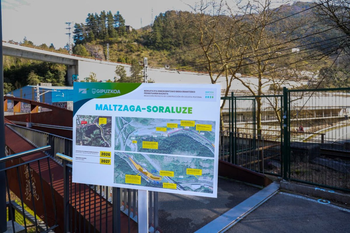 🚲 Damos un paso clave para la movilidad sostenible en el valle del Deba.

En las próximas semanas, licitaremos la redacción del proyecto del bidegorri Maltzaga-Soraluze, el único tramo pendiente para conectar Debabarrena y Debagoiena.

📅 Proyecto en 2026
🏗️ Obra en 2027