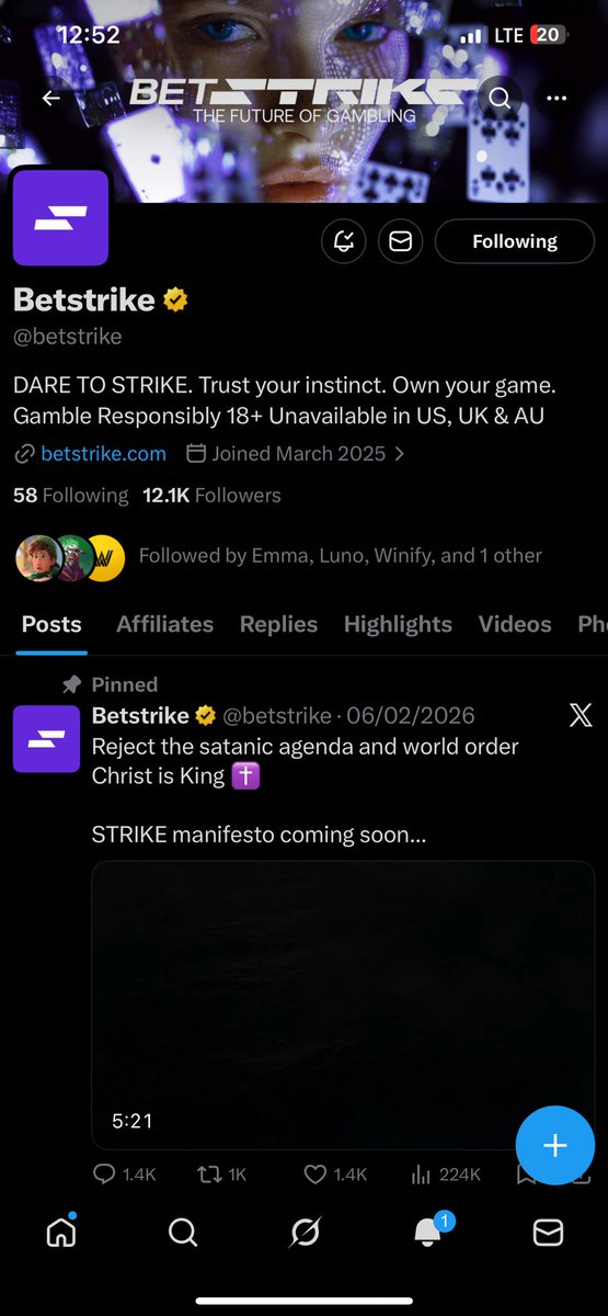 Crypto_CEO1's tweet photo. @WinifyGG @betstrike All done ✅ https://t.co/W8RSz7RN9d