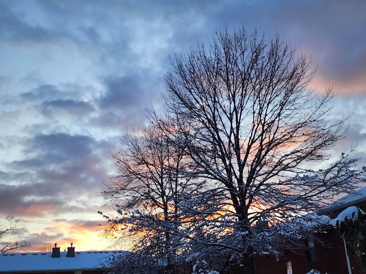 KarissasKapture's tweet image. Cold air, warm colors, and a winter sky putting on a show. 🌅❄️

#KarissasKaptures #WinterSunset #SnowyNight #Winter #SpringIsComing