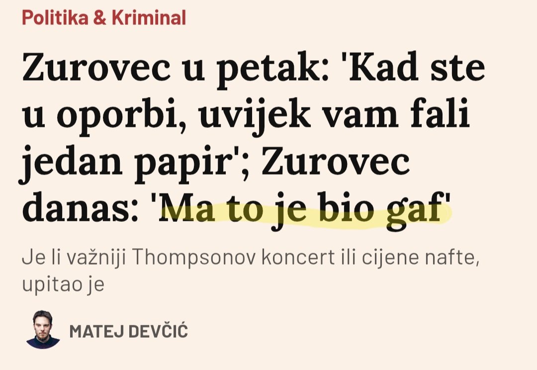 Još jedna ljigava izjava od "žetončeka".