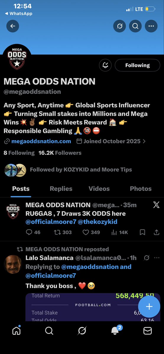 FearOfGod130's tweet photo. @officialmoore7 @megaoddsnation 9067670062 OPay Bolaji Idris 

Hope I’m lucky for the first time https://t.co/2TPRte6yud