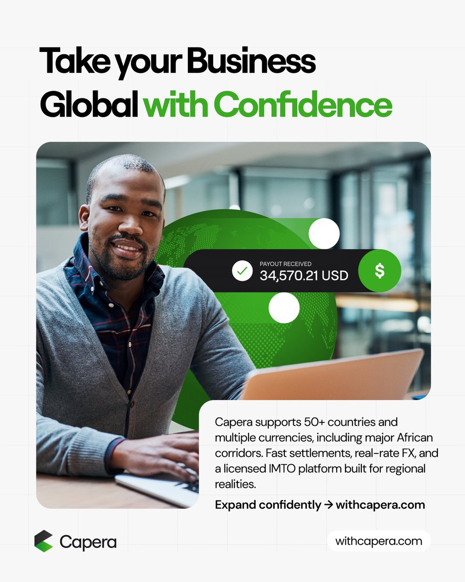 Behind every global business is a payment system that actually works.

Capera helps companies move money across 50+ countries with clarity, speed, and the confidence of a licensed IMTO platform built for real-world markets.

See how it works → withcapera.com