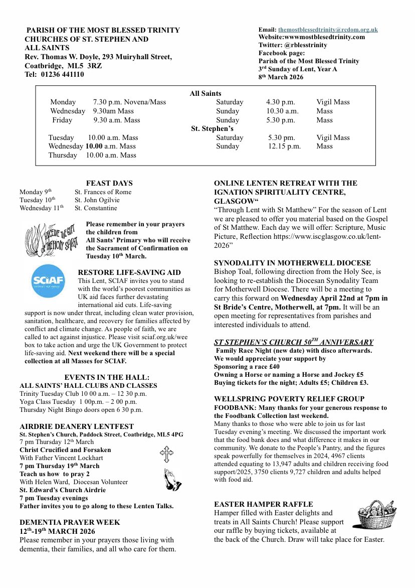 Parish of the Most Blessed Trinity - Coatbridge tweet media