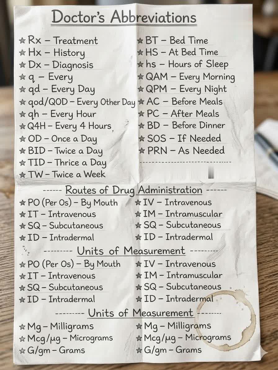 Doctor 's Abbreviations!