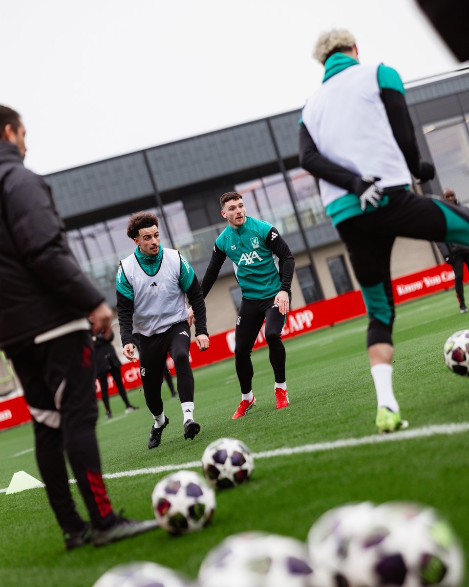 LFC's tweet photo. Preparing for the #UCL last-16 ✨ https://t.co/ercLXsz7bR