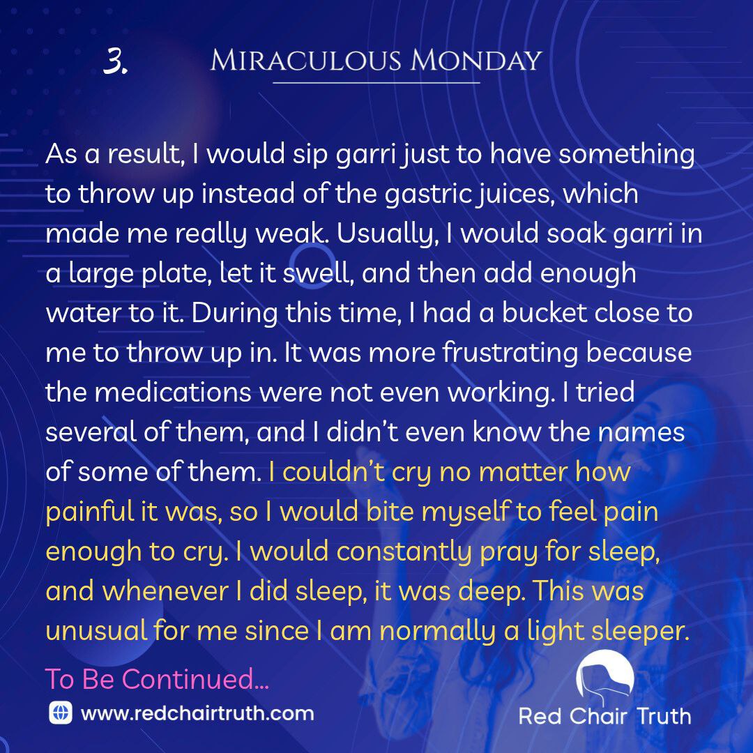 redchairtruth1's tweet image. Don't miss today's Miraculous Monday.

#RedChairTruth #MiraculousMonday #GLHtestimonies #Testimony #Itestify #RCT #ItaUdoh