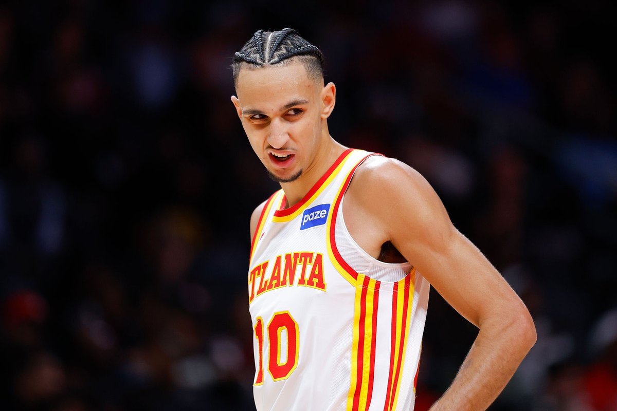 ATLSportsZone's tweet image. If Zaccharie Risacher can develop into a big Derrick White, that would be a huge win for the #Hawks!