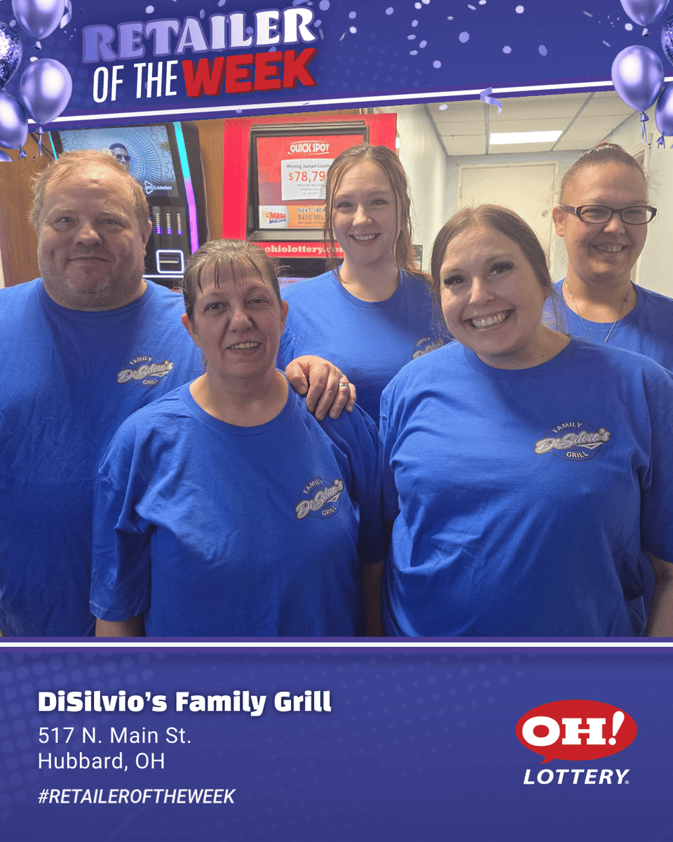 OHLottery's tweet photo. Congratulations to DiSilvio’s Family Grill - this week’s Retailer of the Week!
This family-owned restaurant has a large customer base of regulars who love to play KENO. They have been an Ohio Lottery retailer for seven years.
#RetaileroftheWeek https://t.co/KBRQKxKwOP