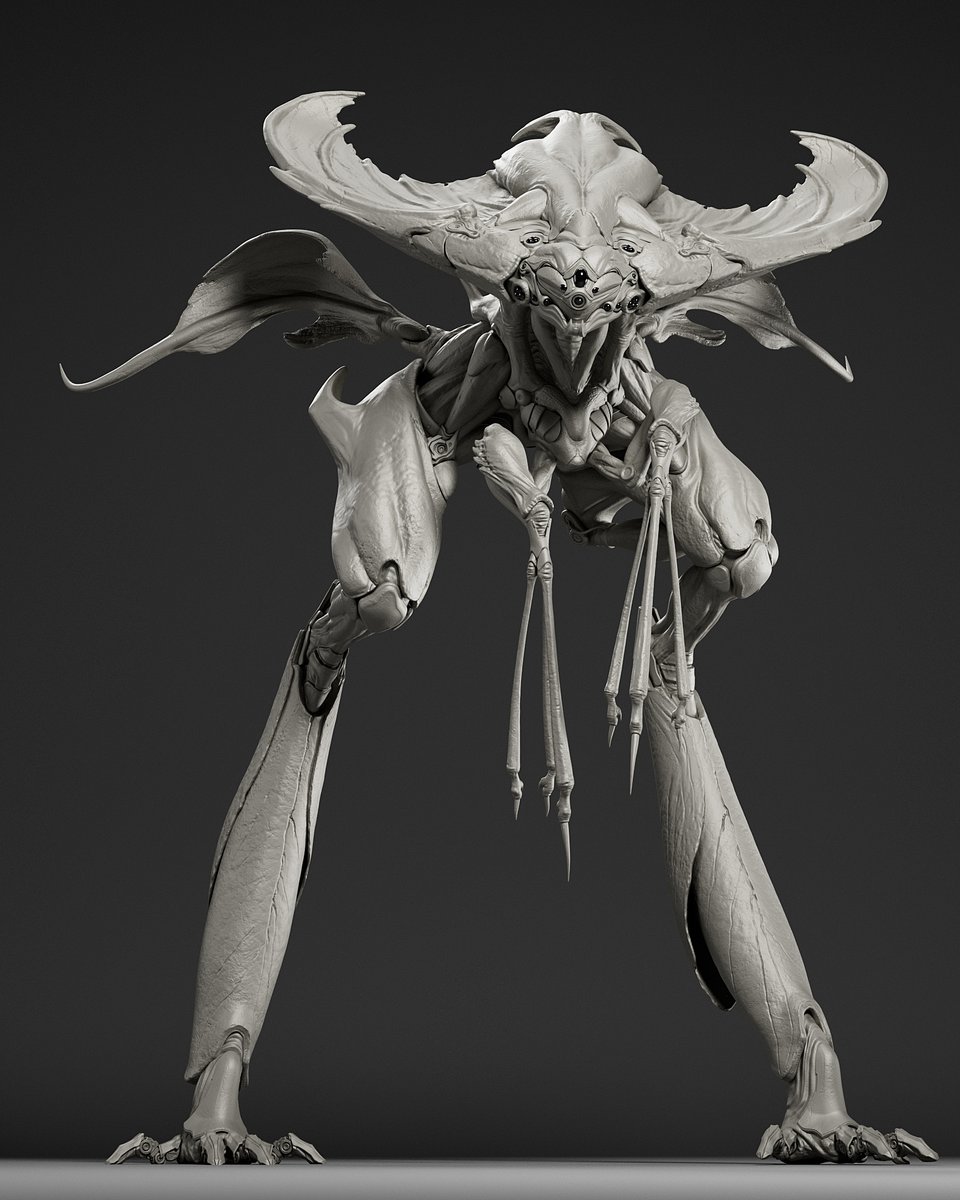 Saw this really cool alien creature concept by <a href="/Lestoidea217481/">Lestoidea</a>  on ArtStation and thought it would be fun to bring it into 3D  Only share the modeling stage for now. Texturing is still WIP

More images on artstation
artstation.com/artwork/qJgbyz