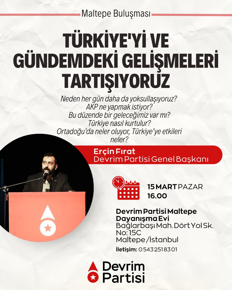 Devrim Partisi Maltepe Dayanışma Evi tweet media