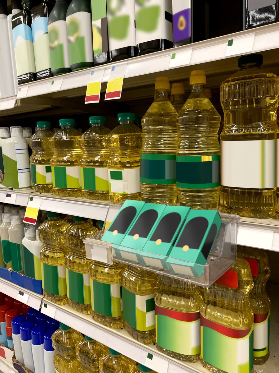 whatsontheshel1's tweet image. Cooking oil bottles and various household products displayed in brandless packaging.

stock.adobe.com/contributor/21…

#supermarket #retaildisplay #cookingoil #retailshelf #packagingmockup #brandless #productdisplay #storedesign #merchandising #retailvisualization #supermarketaisle