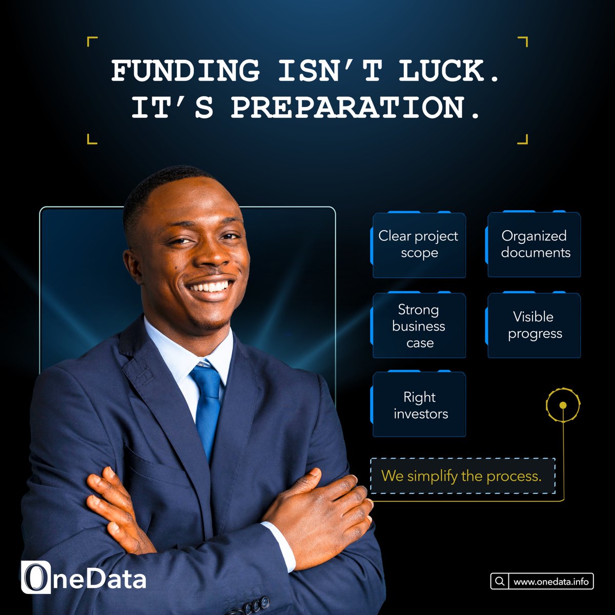 OneDataLtd's tweet photo. Getting funding is about preparation. SME developers often struggle, not because their projects lack value, but because they don’t present them effectively.

#OneData ensures your project is visible and investor-ready.

Secure your next round of funding at https://t.co/ii9mm1TnXw https://t.co/IiS0FRm4nb