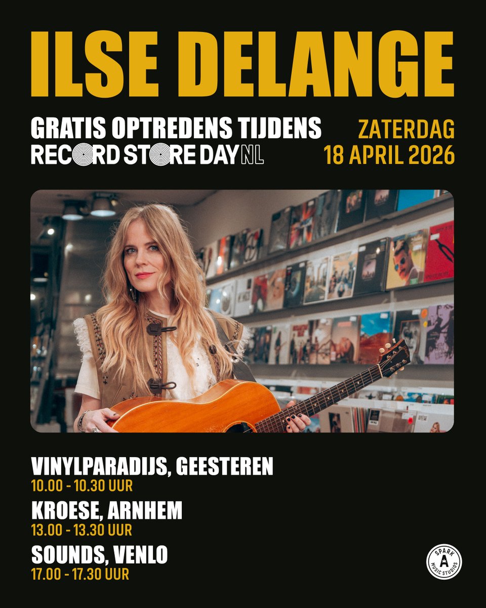 RSDNL's tweet photo. Onze ambassadeur @IlseDeLange kondigt gratis optredens en gratis single Record Store Day aan. #rsd #recordstoreday https://t.co/9Wa1Cm9hT8