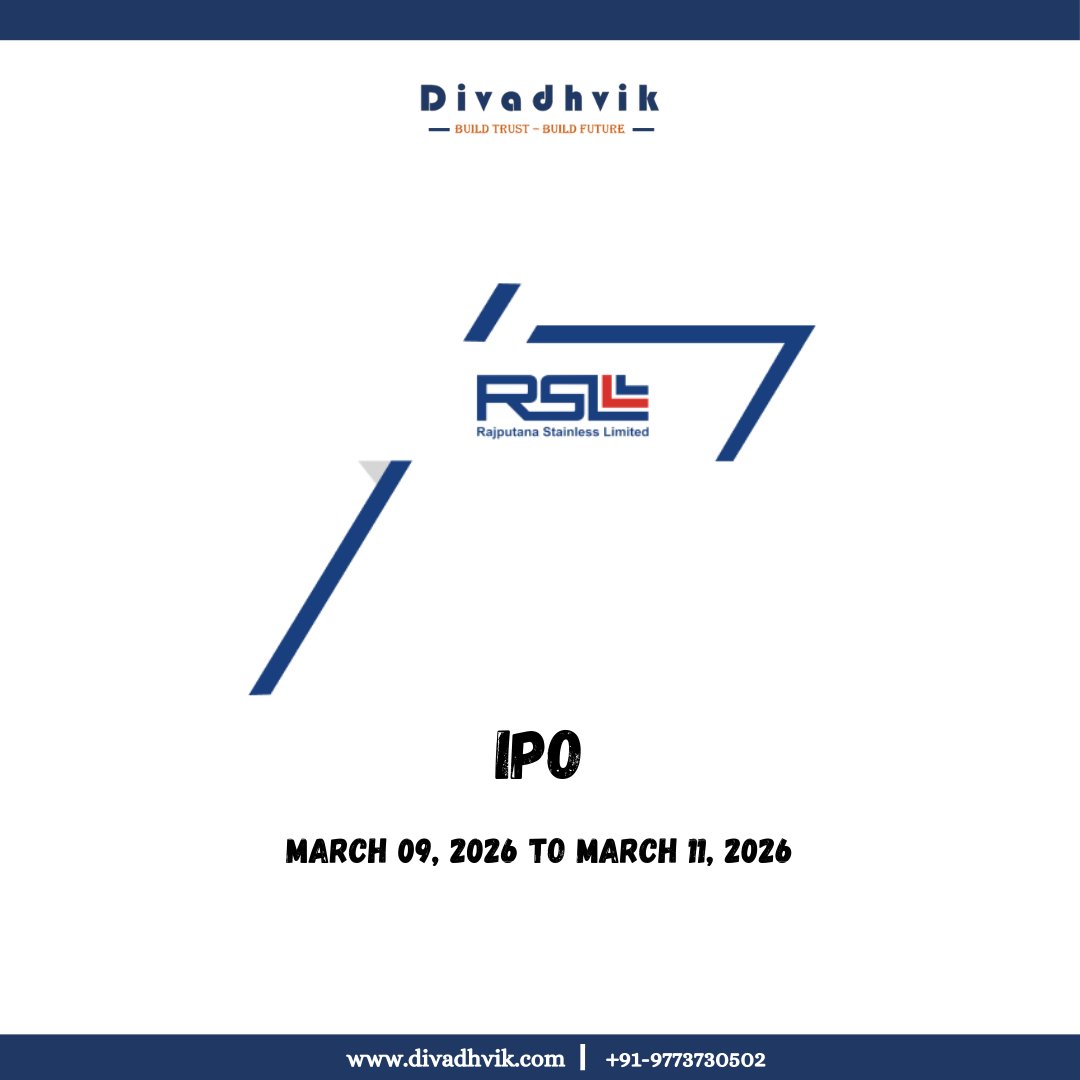 divadhvik's tweet photo. Rajputana Stainless Ltd - IPO is Live! 📊
 
Rajputana Stainless Limited is engaged in manufacturing long and flat stainless-steel products.

 📈Stay updated and invest smarter with the Divadhvik App!
 
 #NSDLIPO #IPOAlert #Divadhvik #StockMarketIndia  #IndianInvestors https://t.co/gdgfil4pXC