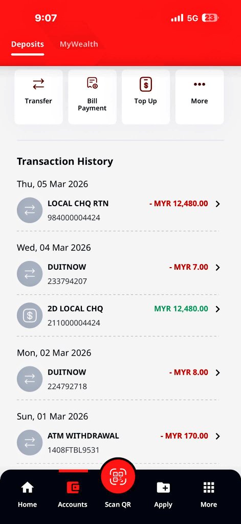 Ada 1 kes lagi, melayang RM 12,500.. Taktik scammer bagitahu nak beli emas..

Kalau nak tahu duit tu dah masuk ke tak, kena tengok dekat available balance tu.. Current balance memang nampak macam masuk.. Floating namanya..

Repost tweet ni kot2 ada yang tak tahu lagi..

📌Thread