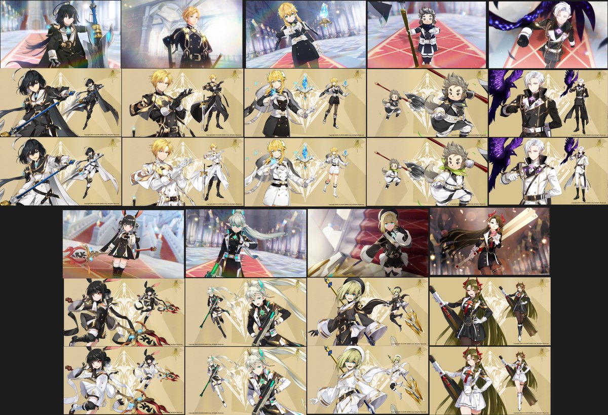 kary_loh's tweet photo. (poorly made collage for my reference) i loooooove the avillon knights outfits. i can't wait any longer, i may have to take matters into my own hands..... https://t.co/eaUqhH2cc8