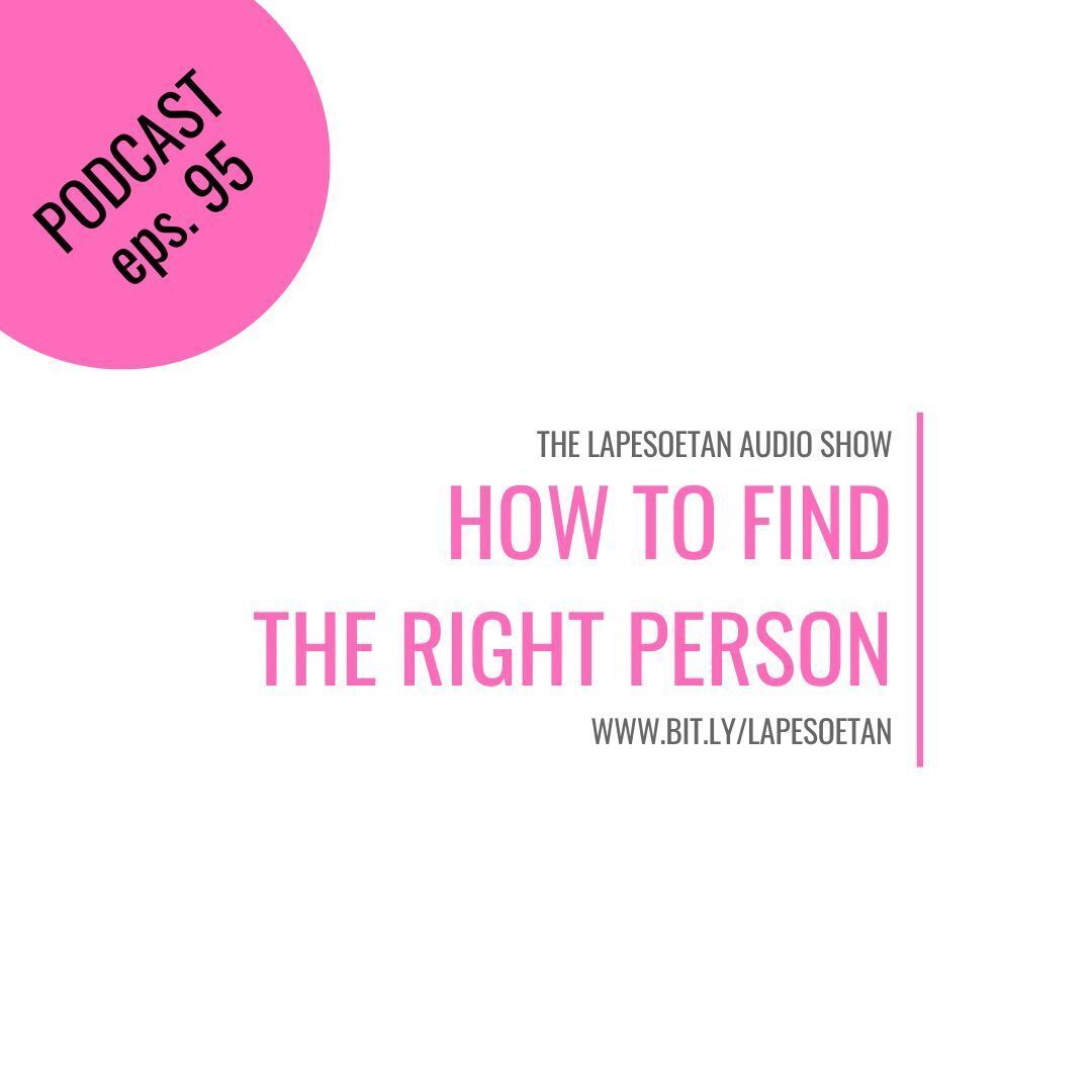 lapesoetan's tweet photo. If you’ve been searching online and in real life for the right person for you but haven’t had much success then you’re in luck because in the latest episode of my podcast, I share tips on how to find the right romantic partner for you.  Listen to it here: https://t.co/qR3Gw6zIC3 https://t.co/fECY6jHCPp