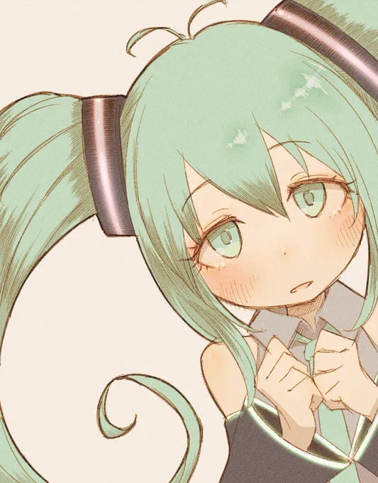 ミクの日ってことで過去に描いたミクさんでお茶を濁してみたり… #ミクの日