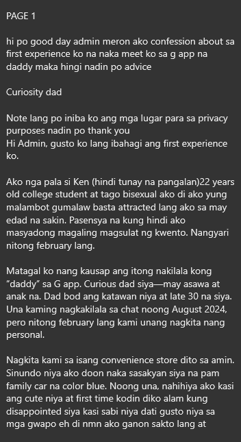 AlterOfan83223's tweet photo. Hindi Maka-move on sa Unang Karanasan. Kailangan nya daw ng Payo.
Pages 1-2
Sender: Ken na Nasasaktan
#ConfessionOfanAlter843
#Daddy #MarriedGuy https://t.co/P9hCtFqjEK