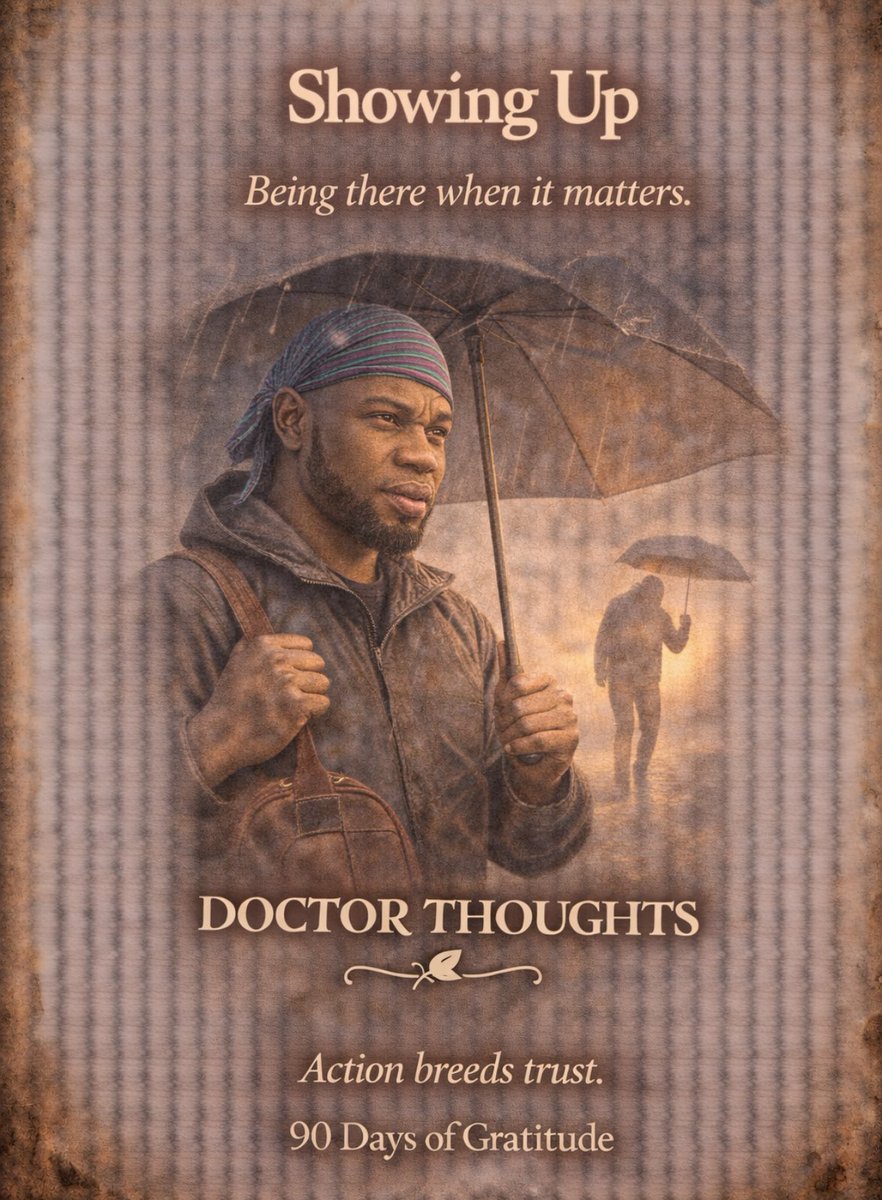 doctorthoughtss's tweet photo. Day 53
Today I am grateful for just showing up . 
Most times the first step is all that matters .

Carpe Diem 
90 days of Gratitude 

✍️
Doctor Thoughts https://t.co/u5JijNGKEe