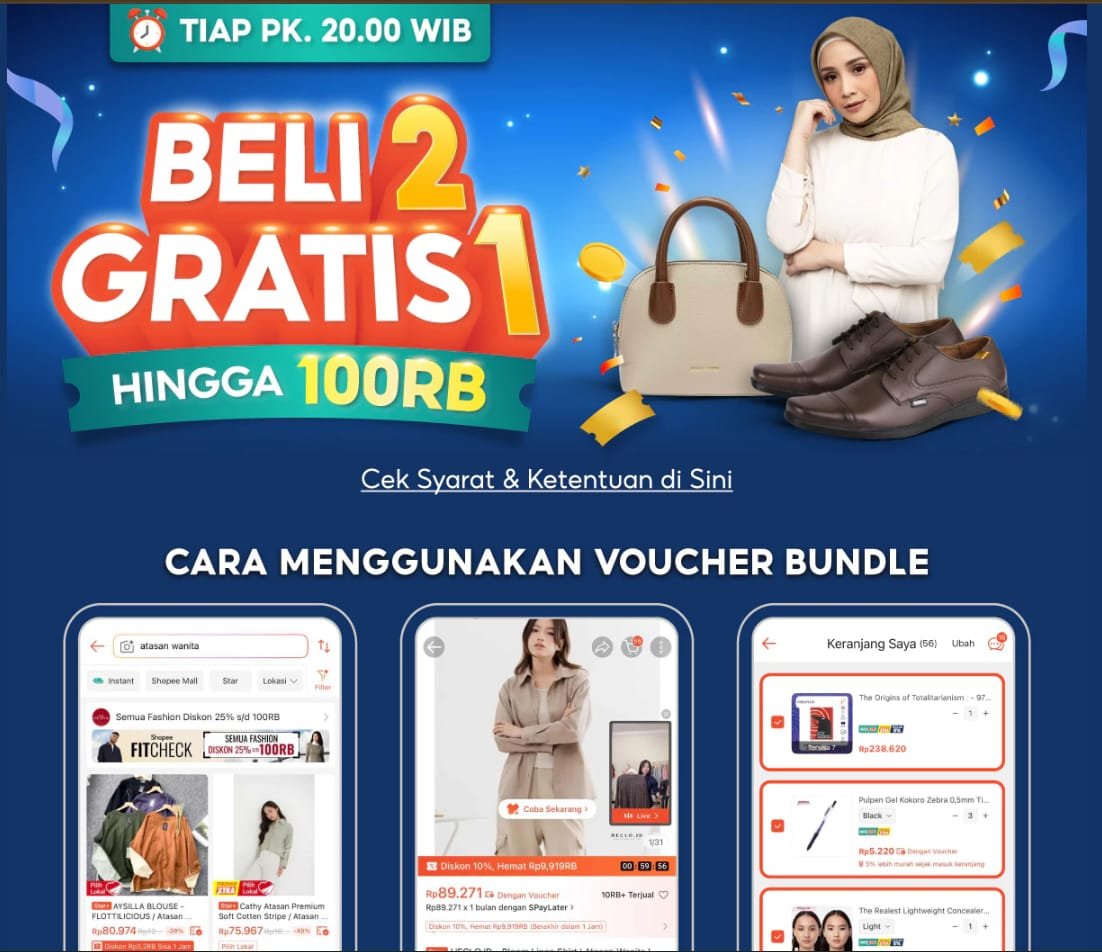 wishlist udah numpuk di keranjang, tinggal nunggu jam 8 malem biar bisa checkout pake promo beli 2 gratis 1 dari shopee #PromoPuncakShopee9Maret