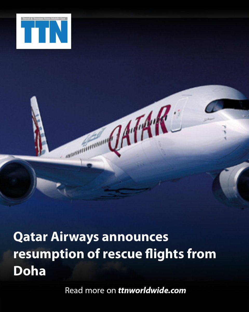 Qatar Civil Aviation Authority has announced the partial resumption of its repatriation flights from capital Doha through designated navigational contingency routes with limited operational capacity
Read more on ttnonline.com/ArticleTA/3900…

#TTNews #Qatar #travel