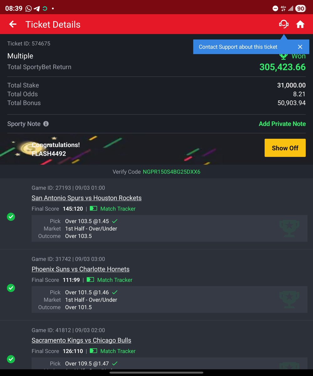 FLASH4492's tweet photo. Boooooooooooommmmm!!!!!!!!!

Congratulations guyszzzz 🎉🎉🎉

Post your won slip☄️☄️☄️☄️ https://t.co/VqnC2tnRVU