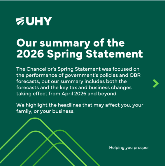 UHYBirmingham's tweet photo. Our summary of the Spring Statement sets out the latest economic forecasts announced yesterday and also confirms the tax and business measures coming into effect beyond April 2026.

Download our full summary on our website - https://t.co/cgIbJaY2KW

#SpringStatement2026 https://t.co/DlgYXuw3WQ
