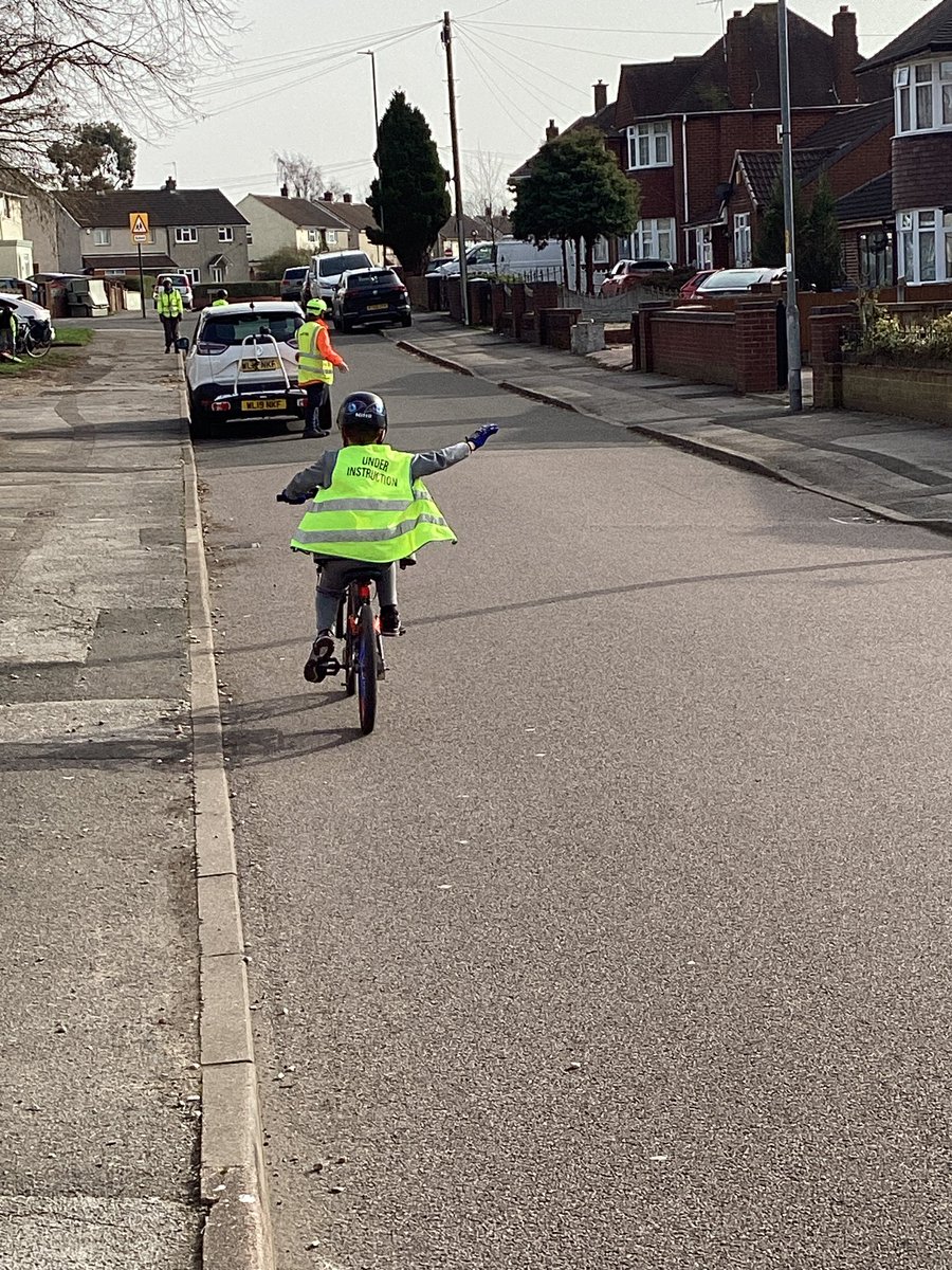 BentleyWestWS2's tweet photo. Year 5 Bikeability 😊. The children were able to excel on their riding from the playground to the local area. Children learnt to navigate around parked cars, signal and understand the safety aspect of riding their bike. You all did very well 👌. Next one in June. #BWPS https://t.co/q3IWmFzXvo