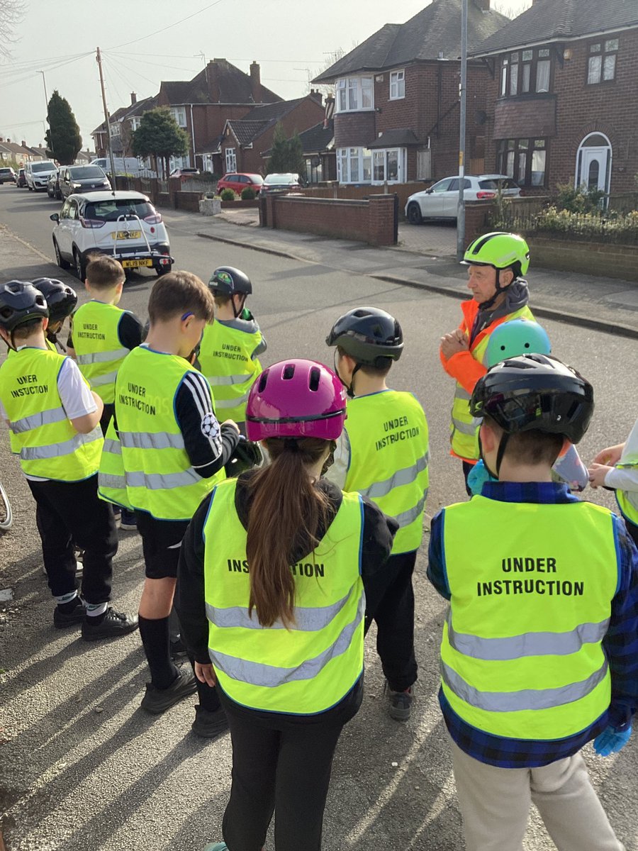 BentleyWestWS2's tweet photo. Year 5 Bikeability 😊. The children were able to excel on their riding from the playground to the local area. Children learnt to navigate around parked cars, signal and understand the safety aspect of riding their bike. You all did very well 👌. Next one in June. #BWPS https://t.co/q3IWmFzXvo