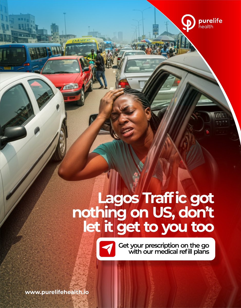 PurelifeNg's tweet image. Lagos traffic can slow you down, but your healthcare shouldn't have to wait.
With Purelife Health's medical refill plans, you can request and manage your prescription refills easily no matter where you are.
Visit @www.purelifehealth.io to get started.
#purelifehealth