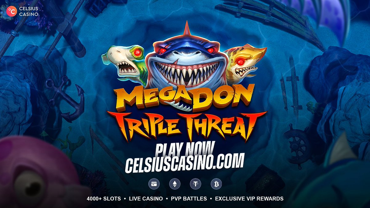 celsiuscasino's tweet photo. 🔥New game to play on Celsius Casino🔥

🦈Mega Don Triple Threat by Play'n Go
💰Maximum multiplier win: x25,000
🎁GIVEAWAY: FREE SPINS TO 2 OF YOU IN THE COMMENTS! Post your Celsius username and make a repost.
Play now https://t.co/3kxrXnGowx https://t.co/3YKKtf4EiO