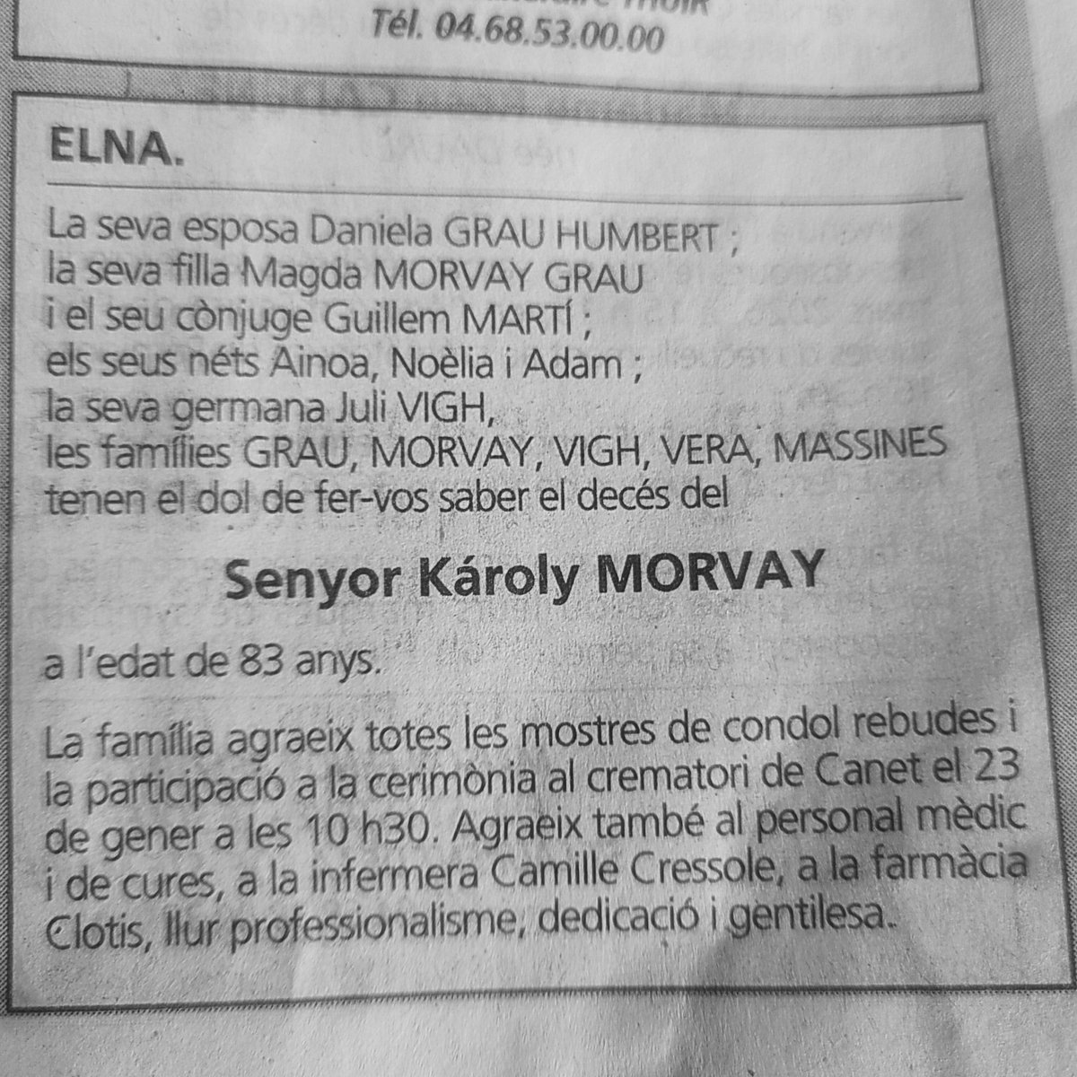 ⚠️ Ara ja podem morir en català a L’Indépendant

Semblava increïble… però fins fa poc era la realitat:
si una família volia publicar una esquela només en català a L’Indépendant, havia de pagar el doble o acceptar una traducció imposada en francès.
Això ja s’ha acabat.

Després