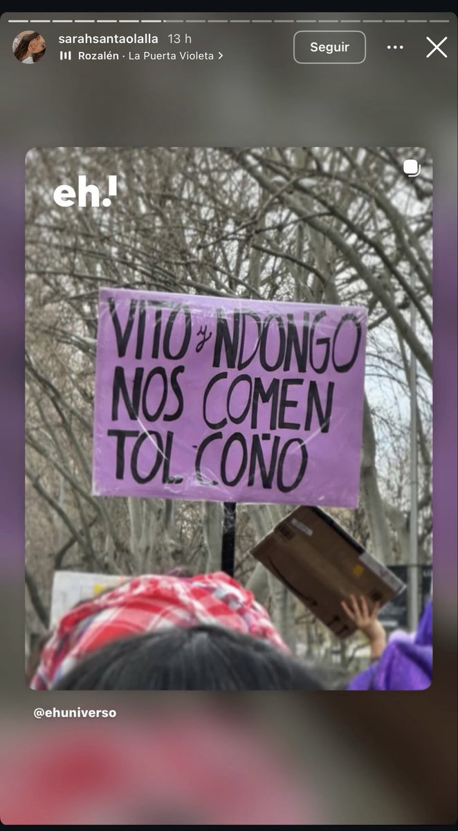 Resulta que <a href="/SarahPerezSanta/">Sarah Santaolalla. ♀</a> denuncia por "agresión" a <a href="/vitoquiles/">Vito Quiles 🇪🇸</a> pero publica esto en sus RRSS.
Es que el chiste se cuenta solo. A ver CUÁNDO dejas de hacer el ridículo, Sarah.

#8M #SarahSantaolalla #VitoQuiles #Díadelamujer #vergüenza #asco #pena #IreneMontero