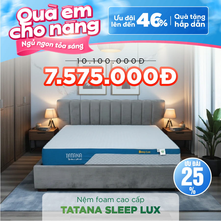 thegioinem's tweet photo. Tháng của NÀNG, Thế Giới Nệm tung loạt ưu đãi hấp dẫn cho các dòng nệm Foam Tatana giúp chị em NGỦ ÊM &amp; thức dậy rạng rỡ mỗi ngày.
https://t.co/Vdz806VVro https://t.co/zqhtduSKwR