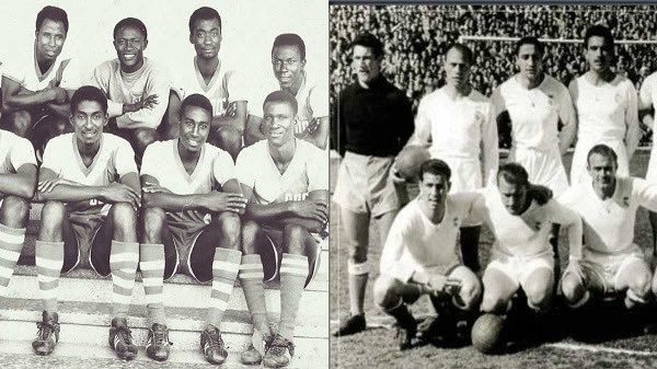 J_A_KWAKYE's tweet photo. Did you know? 

On 19 August 1962, Ghana Black Stars drew 3–3 with European champions Real Madrid in a friendly at the Accra Sports Stadium.  

After the match,  Santiago Bernabéu pinned the club’s badge on the chest of   Ghana’s President Kwame Nkrumah, as a mark of respect. https://t.co/glcg84BxTj