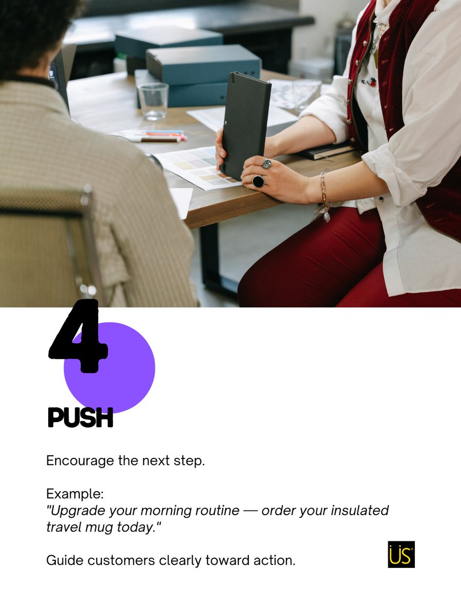 usourceme's tweet photo. Strong marketing copy often follows a clear structure.

The 4P formula — Promise, Picture, Proof, and Push — helps turn a simple message into one that captures attention and drives action.

Swipe to see how it works with a simple product example. ✍️

👉 Learn more: https://t.co/aKlxoqfW1m