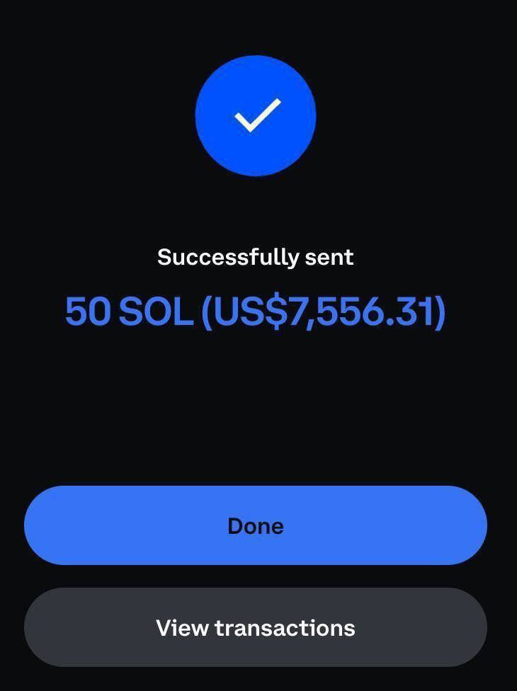 Dumping 50 $SOL into a random wallet

Follow
Rt and
Drop your addresses ($SOL ONLY)