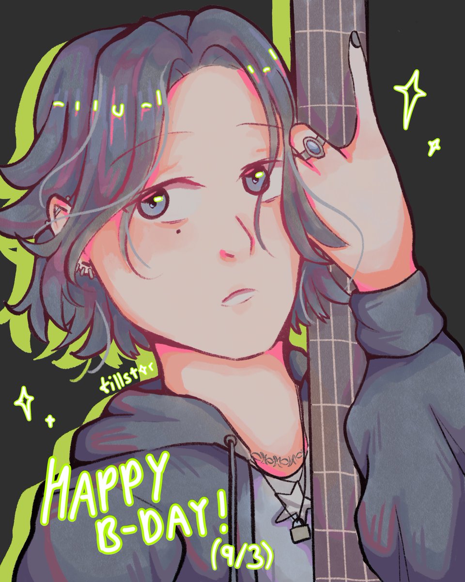 tillstar_art's tweet photo. happy birthday Mitsuki! 💚🎸
#tgswiiwagaa https://t.co/gKEoj2ecmy