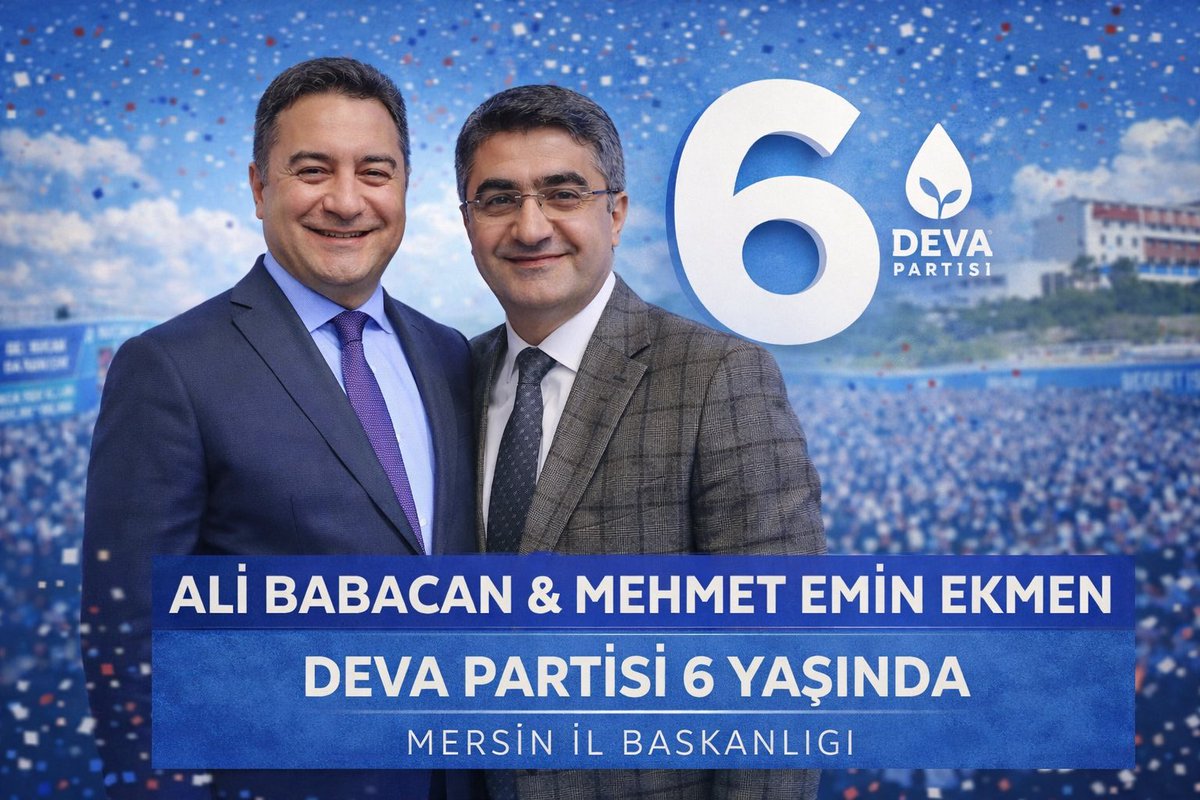DEVA Partisi 6 Yaşında!

Genel Başkanımız Ali Babacan liderliğinde;
demokrasi, adalet ve özgürlük için çıktığımız bu yolda 6 yılı geride bıraktık.

Türkiye’nin yeniden hukukun üstünlüğü, güçlü ekonomi ve özgürlüklerle buluşması için mücadelemiz kararlılıkla devam ediyor.

Nice