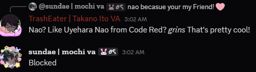 TrashEaterVA's tweet photo. Can't say shit in the #projectharmonycodered Discord server man https://t.co/UtxukmmrNC