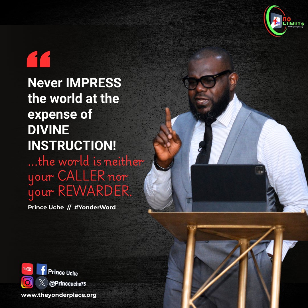 Princeuche75's tweet photo. The pressure to impress the world is real especially in this time—but don’t fall for it.
Chasing the applause of people is a cheap substitute for f...https://t.co/PpGVJOAnTF

Prince Uche 
#YonderWord #DivineInstruction #ObedienceToGod #KingdomPerspective #StayFaithful https://t.co/kKTasPQlOx