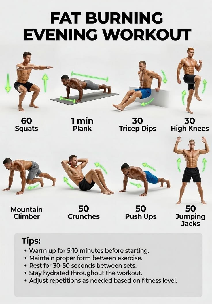 fitnessplug__'s tweet photo. Fat Burning Evening Workout https://t.co/BpslH7w4ma