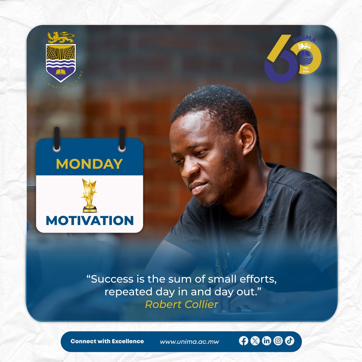 unima_official's tweet photo. #MondayMotivation
“Success is the sum of small efforts, repeated day in and day out.”
Robert Collier
#UNIMA #ConnectWithExcellence #UNIMA@60 https://t.co/xL1Kz4VeBn