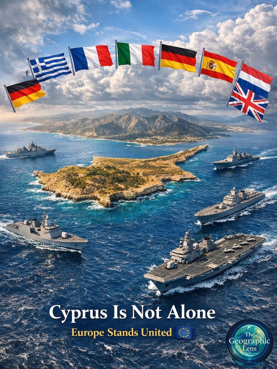 Politicall30448's tweet photo. The EU pretends to care about Cyprus 🇨🇾 after a single drone hits a UK base in Cyprus and it sends ships to “protect it”. 

Why? Because it signals support without actually giving any - Cyprus is in no real danger from the Iran Conflict. 

Instead, the entire nation of Cyprus 🇨🇾 entered the EU in 2004. Yet it STILL remains illegally-occupied by a self-declared nation only recognised by Turkey and itself.

Still with the last divided capital on Earth, 37 years after the fall of the Berlin Wall in 1989.

It is not the two British bases that concern most Cypriots, although a concern they may be, it is the zero genuine EU support.

Meanwhile the EU supports Ukraine 🇺🇦 (not saying do or don’t) but it is NOT a member of the EU.

The European Union, alongside its member states, is the largest provider of support to Ukraine, with total commitments exceeding €193 billion for financial, humanitarian, and military aid since February 2022. 

@vonderleyen @eucopresident @latinopoulou @PresidentCYP @elonmusk @POTUS @realDonaldTrump @FidiasCyprus @Fidias0 @KonstantinKisin 

Perhaps this is the opportune time to raise this issue in the political spotlight. 

Instead of seeing propaganda “support” like the image below
👇