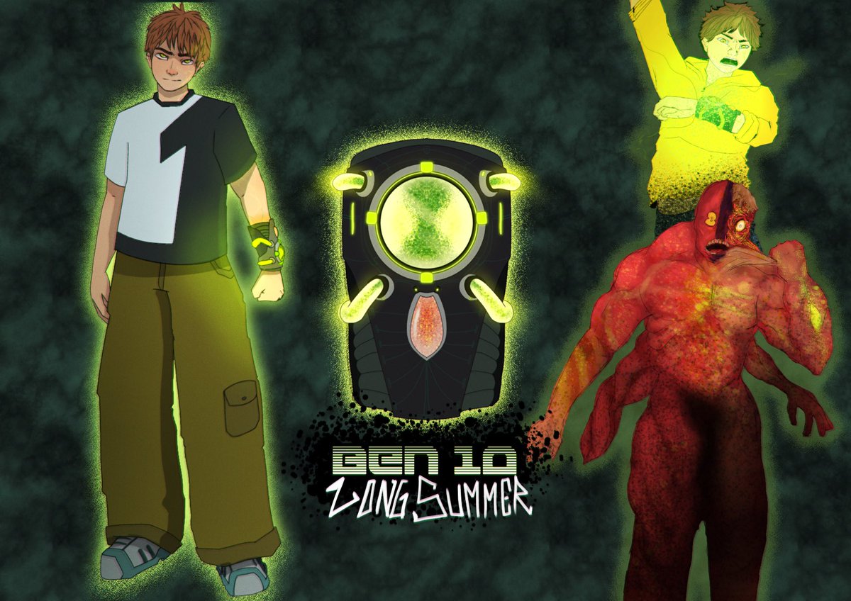 re_jah00's tweet photo. Poster and some drawings showing ben mid-transformation
#Ben10
#ben10au
#ben10redesign https://t.co/91cDpLoVeb